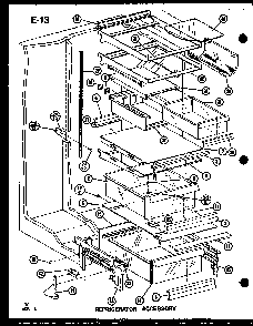 Refrigerator Accessory Diagram and Parts List for SL22F-P75400-13W  Amana Refrigerator