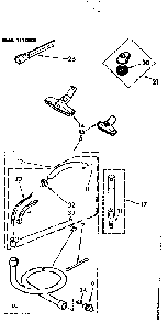 Attachment Parts Diagram and Parts List for 11629830  Kenmore Canister Vacuum