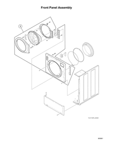 Front Panel Assembly Diagram and Parts List for AFNE9BSP115TN13  Speed Queen Washer