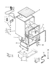 Tub And Frame Parts Diagram and Parts List for MDC4809PAB2  Maytag Dishwasher