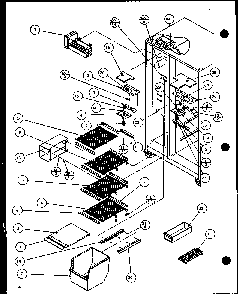 Section 18 Diagram and Parts List for SL22JB-P1116006W  Amana Refrigerator