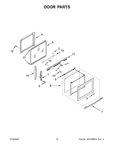 Door Parts Diagram and Parts List for JDS1750FS1  Maytag Range