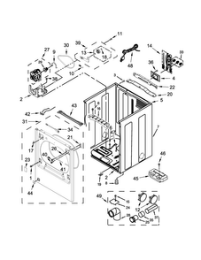 Cabinet Parts Diagram and Parts List for MGDB835DW1  Maytag Dryer