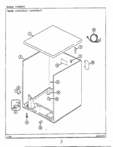 Cabinet Diagram and Parts List for LNC8749A77  Maytag Dryer