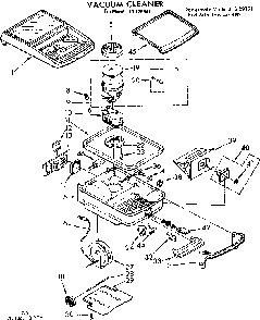 Base Assembly Diagram and Parts List for 11629941  Kenmore Canister Vacuum