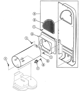 Heater Assy Diagram and Parts List for SSG919QF  Speed Queen Dryer