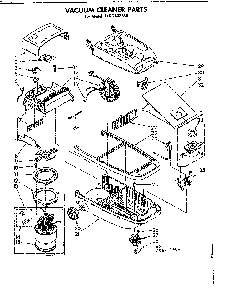 Base Assembly Diagram and Parts List for 1162432580  Kenmore Canister Vacuum