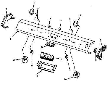 Control Panel Diagram and Parts List for ARS636E-P1130640NE  Amana Range
