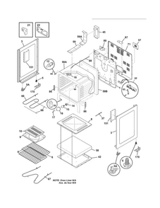 Body Diagram and Parts List for CRE3870LBE  Crosley Range