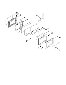 Door Parts Diagram and Parts List for JDS8850CDS00  Jenn-Air Range
