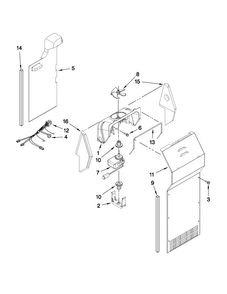 Air Flow Parts Diagram and Parts List for MSD2578VEW00  Maytag Refrigerator