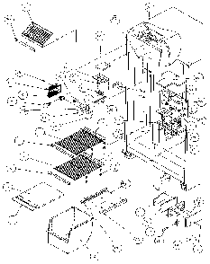 Freezer Shelving And Refrigerator Light Diagram and Parts List for 36271-P1121801W  Amana Refrigerator