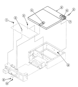 Cabinet Top Diagram and Parts List for SSG109LF99L6  Speed Queen Dryer