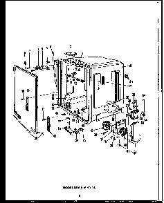 Section 22 Diagram and Parts List for DCS211-1H-OA  Caloric Dishwasher