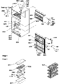 Door, Hinges And Accessories Diagram and Parts List for TR522SW-P1182703WW  Amana Refrigerator