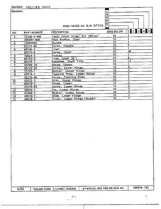 Freezer Door Page 2 Diagram and Parts List for 50103-0A  Admiral Refrigerator