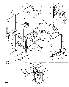 Cabinet Diagram and Parts List for ARG7301L-P1143324NL  Amana Range