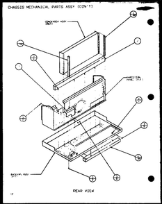 Chassis Mechanical Parts Assembly 1 Diagram and Parts List for PTC12300ER P9812515R Amana Air Conditioner
