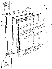 Fresh Food Door Diagram and Parts List for JRC5HB B\M E7-S-031 Jenn-Air Refrigerator
