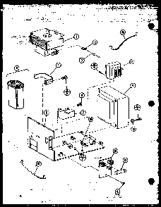 Magnetron/transformer Diagram and Parts List for RO-1020 P76645-2M Amana Microwave