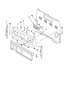 Control Panel Parts Diagram and Parts List for AER5844VAW1  Amana Range