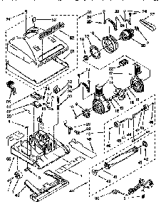 Nozzle And Motor Diagram and Parts List for 1163035590C  Kenmore Upright Vacuum
