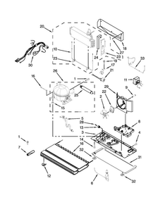 Unit Parts Diagram and Parts List for MFT2976AEM02  Maytag Refrigerator