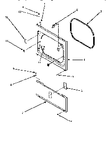 Lower Access Panel, Front Panel & Seal Diagram and Parts List for LGM549L-P1176708WL  Amana Dryer