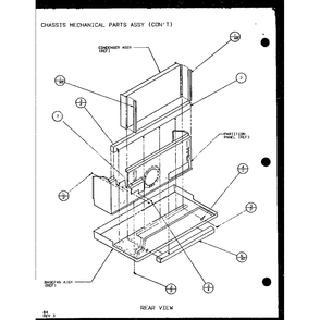 Chassis Mechanical Parts Assy 2 Diagram and Parts List for PTH12400ER P9872129R Amana Air Conditioner