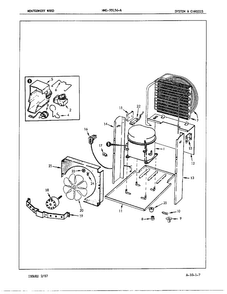 System And Chassis Diagram and Parts List for 93156A  Admiral Dehumidifier
