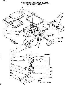 Base Assembly Diagram and Parts List for 1162193180  Kenmore Canister Vacuum