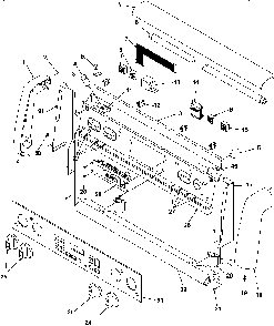 Backguard Diagram and Parts List for ARTC8600E P1143434NE Amana Range