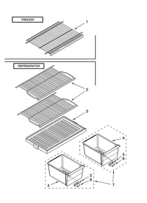 Shelf Parts, Optional Parts Diagram and Parts List for MTB1551EEW00  Maytag Refrigerator