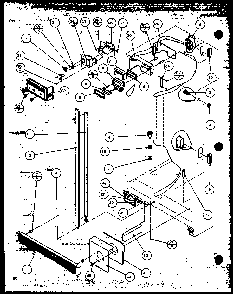 Refrigerator/freezer Controls And Cabinet Parts Diagram and Parts List for SBD20MW-P1120201WW  Amana Refrigerator