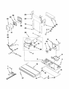Unit Parts Diagram and Parts List for G32027WEKB4  Maytag Refrigerator