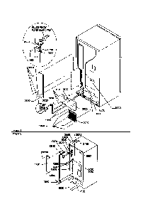 Cabinet Back Diagram and Parts List for THI18TW-P1302401WW  Amana Refrigerator