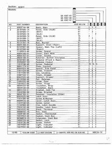 Body Page 2 Diagram and Parts List for 68-4587-87  Magic Chef Range