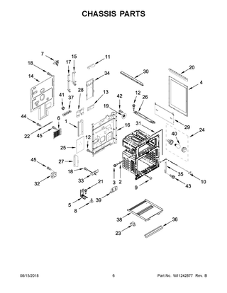 Chassis Parts Diagram and Parts List for MET8800FZ01  Maytag Range