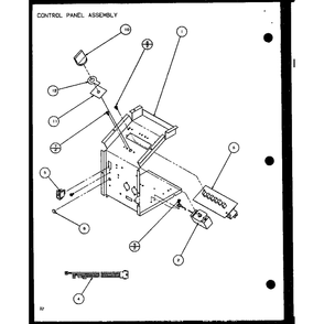 Control Panel Assembly 4 Diagram and Parts List for PTC12400EC P9872415R Amana Air Conditioner