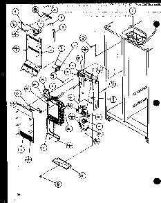 Evaporator And Air Handling Diagram and Parts List for SXD19MW-P1121402WW  Amana Refrigerator