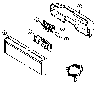 Control Panel Diagram and Parts List for DWU9921AAM  Maytag Dishwasher
