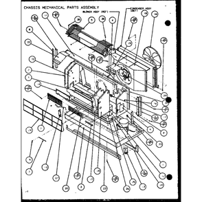 Chassis Mechanical Parts Assembly 5 Diagram and Parts List for PTC12400EC P9872415R Amana Air Conditioner
