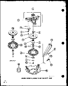Bearing Housing Diagram and Parts List for TAA400 P77040-2W Amana Washer