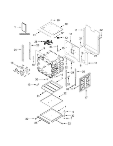 Oven Parts Diagram and Parts List for JMW2430WP03  Jenn-Air Microwave