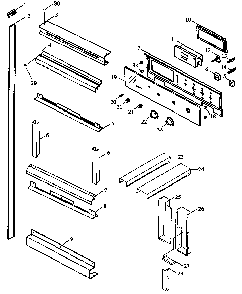 Control Panel/trim Diagram and Parts List for AOR27DE-P1132341NE  Amana Microwave
