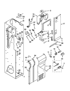 Freezer Liner And Air Flow Parts Diagram and Parts List for JS48PPDUDB02  Jenn-Air Refrigerator