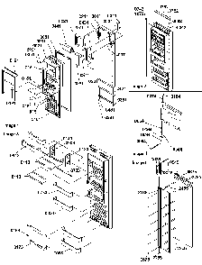 Refrigerator Door Diagram and Parts List for SRDE520TBW-P1312402WW  Amana Refrigerator