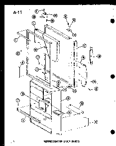 Section 4 Diagram and Parts List for ESBFC16B-P60235-16W  Amana Refrigerator