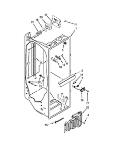 Refrigerator Liner Parts Diagram and Parts List for JCD2395WES01  Jenn-Air Refrigerator