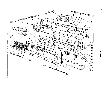 Backguard Section Diagram and Parts List for 101921593  Kenmore Range